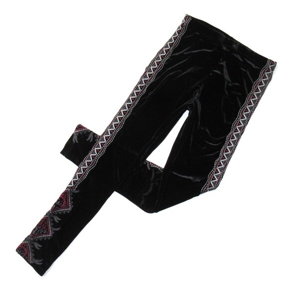 NWT Johnny Was Blair Legging in Black Stretch Velvet...